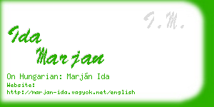 ida marjan business card